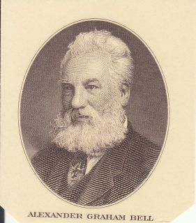   1950s American Bank Note Co Engraving Alexander Graham Bell