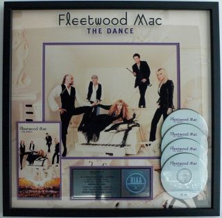 Fleetwood Mac RIAA 4X Platinum Record Award The Dance Presented to 