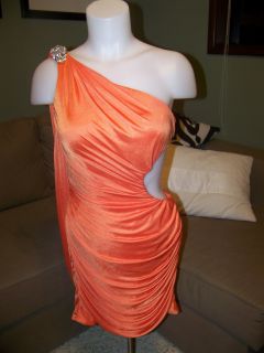 Alisha Hill Tangerine Orange Cocktail Dress Size 4