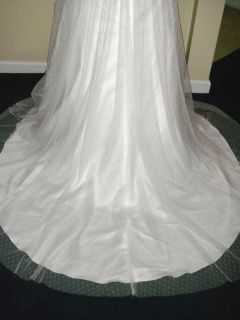 Sz 12 Alfred Angelo White Point D Esprit Lace Bead Wedding Dress NWT 