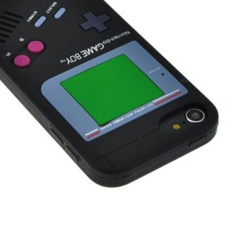 Black Game Boy Style Silicone Case Cover Skin for Apple iPod Touch 5 