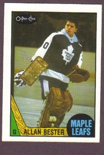 1987 88 OPC Hockey Allan Bester 236 Maple Leafs NM MT