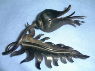 Great Bold Sterling Rancho Allegre 3 Dimensional Brooch 1960S