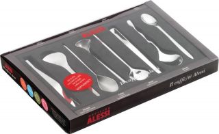 Alessi Set of 4 Modern Love Heart Coffee Spoons Valentines Gift Set 