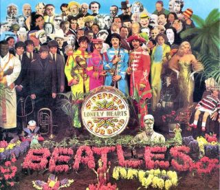 Beatles Sgt Pepper Lonely Hearts Club Band Cover Fleece Throw Blanket 