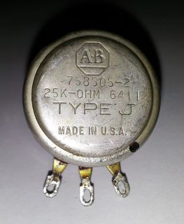 Allen Bradley 25K Type J Potentiometers x 3