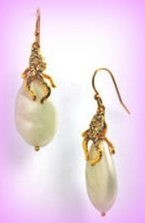 Alexis Bittar Elements Vine Capped Pearl Earrings Retail $125 00 