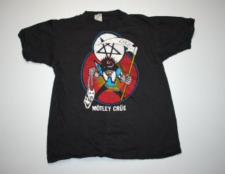 Vtg Motley Crue 85 Allister Fiend Shirt 1985 L Original