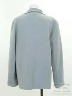 Linda Allard Ellen Tracy Powder Blue Wool Open Front Jacket Size 8 