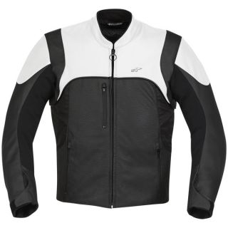 Alpinestars Helius Black White Leather Jacket Size 2XL