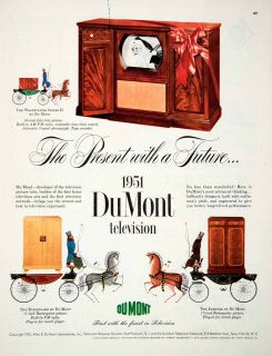 1950 Ad Dumont Television Allen B Paterson New Jersey Horse Carriage 