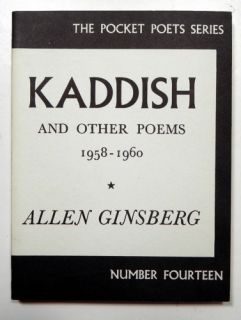 Pocket Poets 14 Kaddish Allen Ginsberg 1st Amer Print