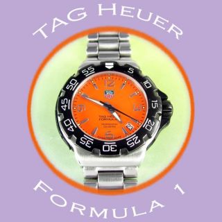   Formula 1 S/S Midsize Orange Dial Watch WAC1213 Fernando Alonzo model
