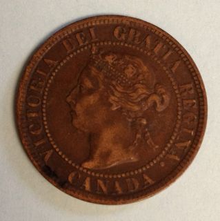 1894 Canada Canadian Large Cents One Cent Coin Penny