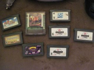 Game Boy Advance Console Lot Games Wall Car Charger Game Cube Advance 