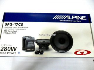 Alpine SPG 17CS Type G 280W 6 5 2way Component Speaker