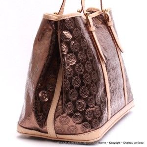 Michael Kors Amagansett Mirror Monogram Tote Bag NEAR MINT Cocoa