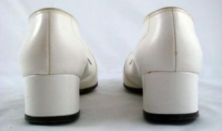 Amalfi Vintage White Monk Strap Womens Shoes 8 5AAA