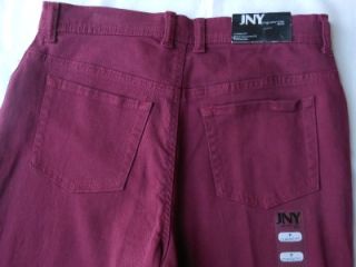   New York 10 Burgundy Denim Jeans AMANDA BORDEAUX Classic Fit Size 10