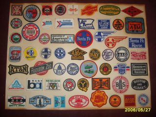   56 PATCHES OLD VINTAGE RAILROADS BOSTON AT N AMTRAK ATM ALTON B O OLD