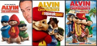 ALVIN AND THE CHIPMUNKS 1 2 3 New 3 DVD Squeakquel Chipwrecked