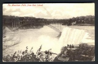   York Postcard Great View of The American Falls from Goat Island
