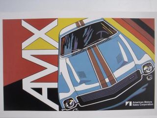American Motors Collectors Peter Max AMC AMX Dealer Poster