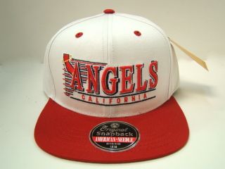   Anaheim Snapback Hat White Red Wilkins American Needle MLB