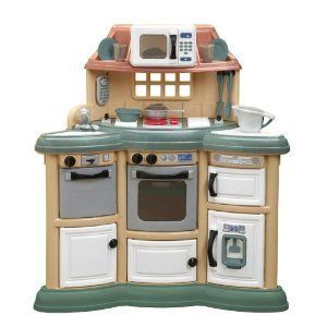 American Plastic Toy Homestyle Pretend Kitchen & 18pc Set for Kids 