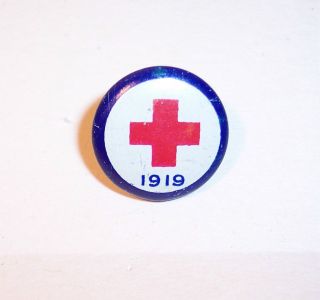 Vintage Red Cross Pin WWI Pin Back American Art Works