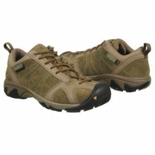 Keen Womens Ambler Leather Hiking Shoes Chocolate Chip Jade Green 