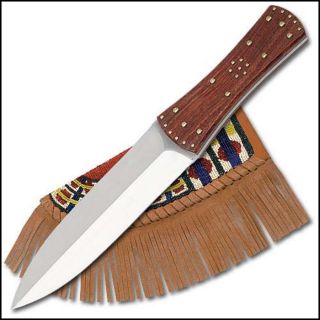 Replica Native American Dagger w Beaded Sheath NIB