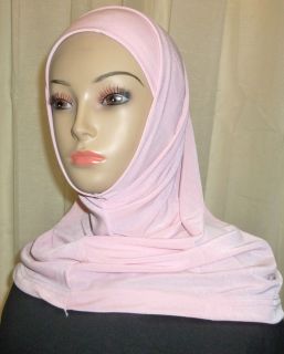 New Solid Plain Colors Hijab Amira 2 Piece Islamic Jilbab Abaya Hejab 