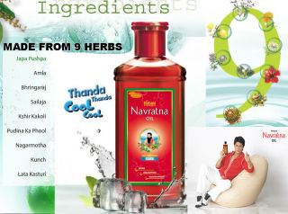 300ml Himani Navratan Oil for Hair Body Stress Amla Bhrangraj Mint 9 