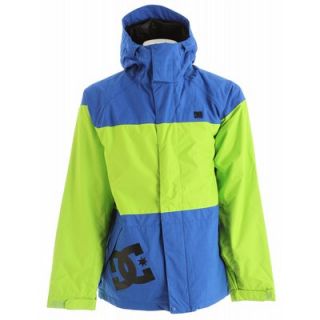DC AMO Snowboard Jacket Lime Green Olympian Blue Sz XL