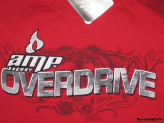 Red Amp Energy Overdrive Drink Medium Shirt Tshirt New