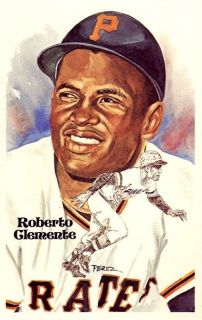 Roberto Clemente Perez Steele Hall of Fame Postcard