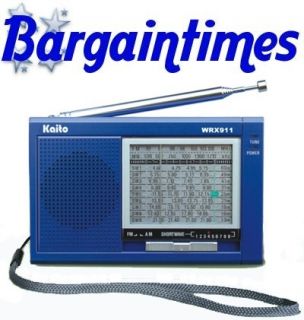 Kaito WRX 911 Am FM Shortwave Compact World Radio Blue