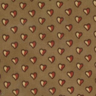   Collections Alliance Hearts Tan Taupe Fat Quarter Moda H Marcus
