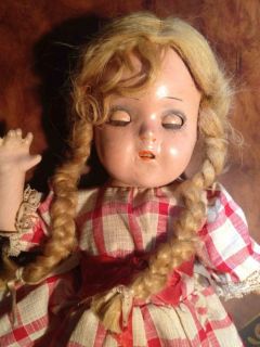 McGuffey Ana 1930s composition doll, long braids