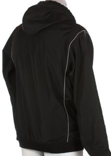   Black Hooded Walking Running Cross Training Windbreaker Jacket