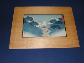 Ando Hiroshige Japanese Woodblock Print 1850 Tokaido Reisho Ed. #51 