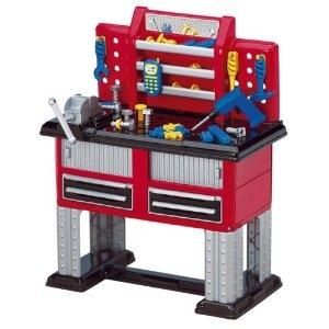 american plastic toy 37 piece deluxe workbench