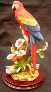 adorable treasures presents andrea s birds scarlet macaw with orchids 
