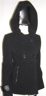 Andrew Marc Black Short Wool Blend Winter Coat Size 6