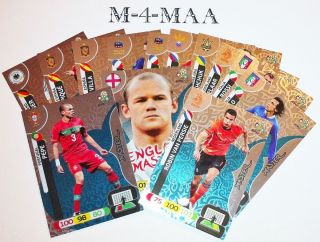 Choose Your Master Card Panini UEFA Euro 2012 Adrenalyn XL Free UK P P 