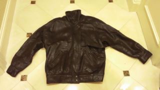 Andrew Marc Mens Womens Leather Jacket Coat  Zip Up Sz 