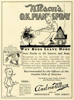 1926 Ad Andrew Wilson Garden Insecticide Pesticide Sprayer Insects 