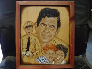 ANDY GRIFFITH SHOW CAST, 12X14 ENGRAVED & HAND PAINTED