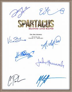 Andy Whitfield Lucy Lawless Signed x8 Spartacus Blood Sand TV Script 